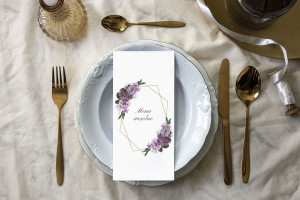 Menu weselne Violet Boho