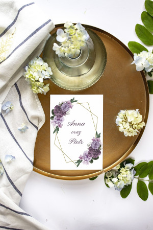 Zaproszenie ślubne składane Violet Boho