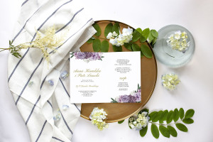 Zaproszenie ślubne składane Violet Boho