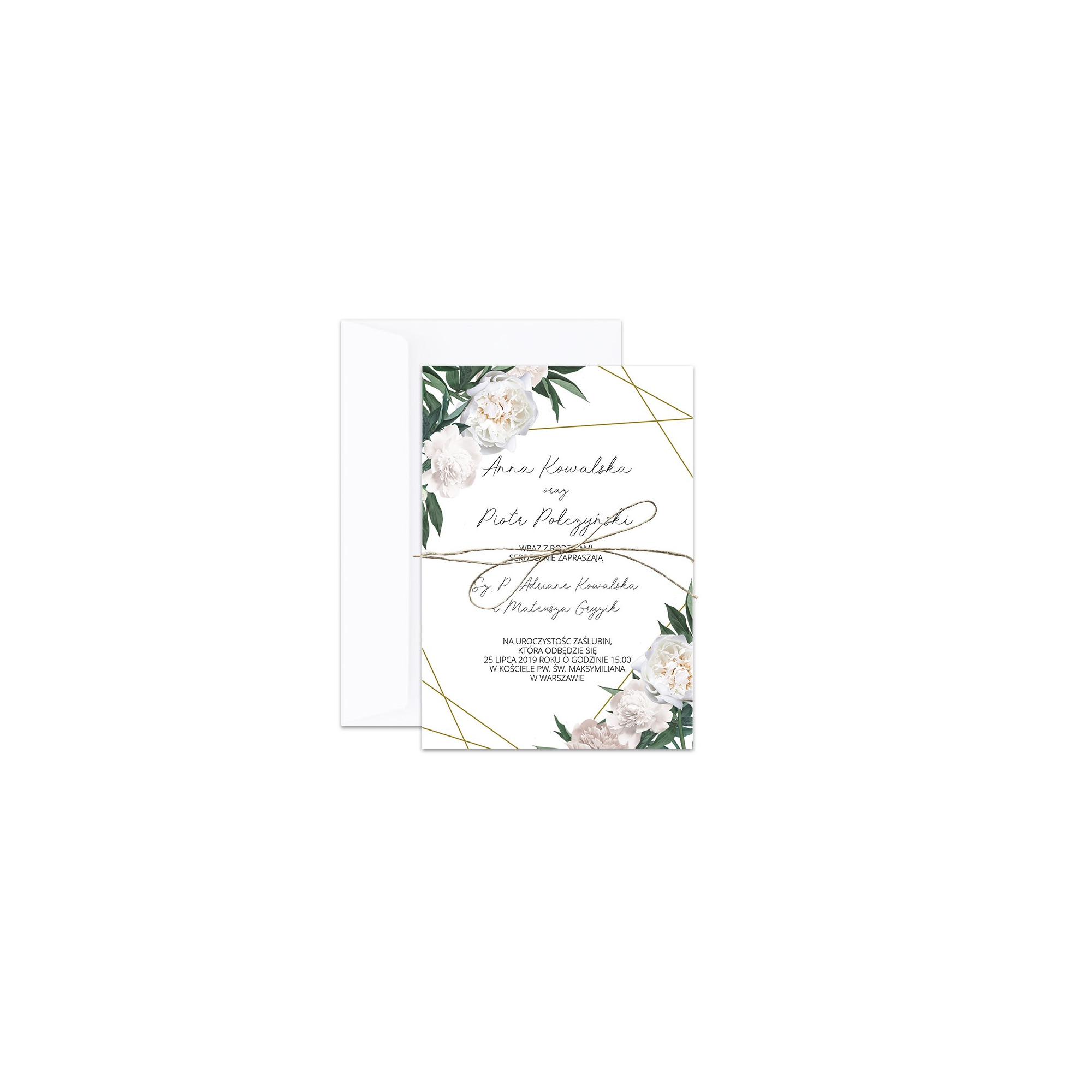 Zawiadomienie o ślubie White Peony