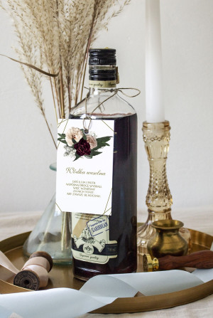 Zawieszka na butelkę Floral Marsala
