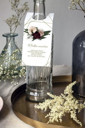 Zawieszka na butelkę Floral Marsala