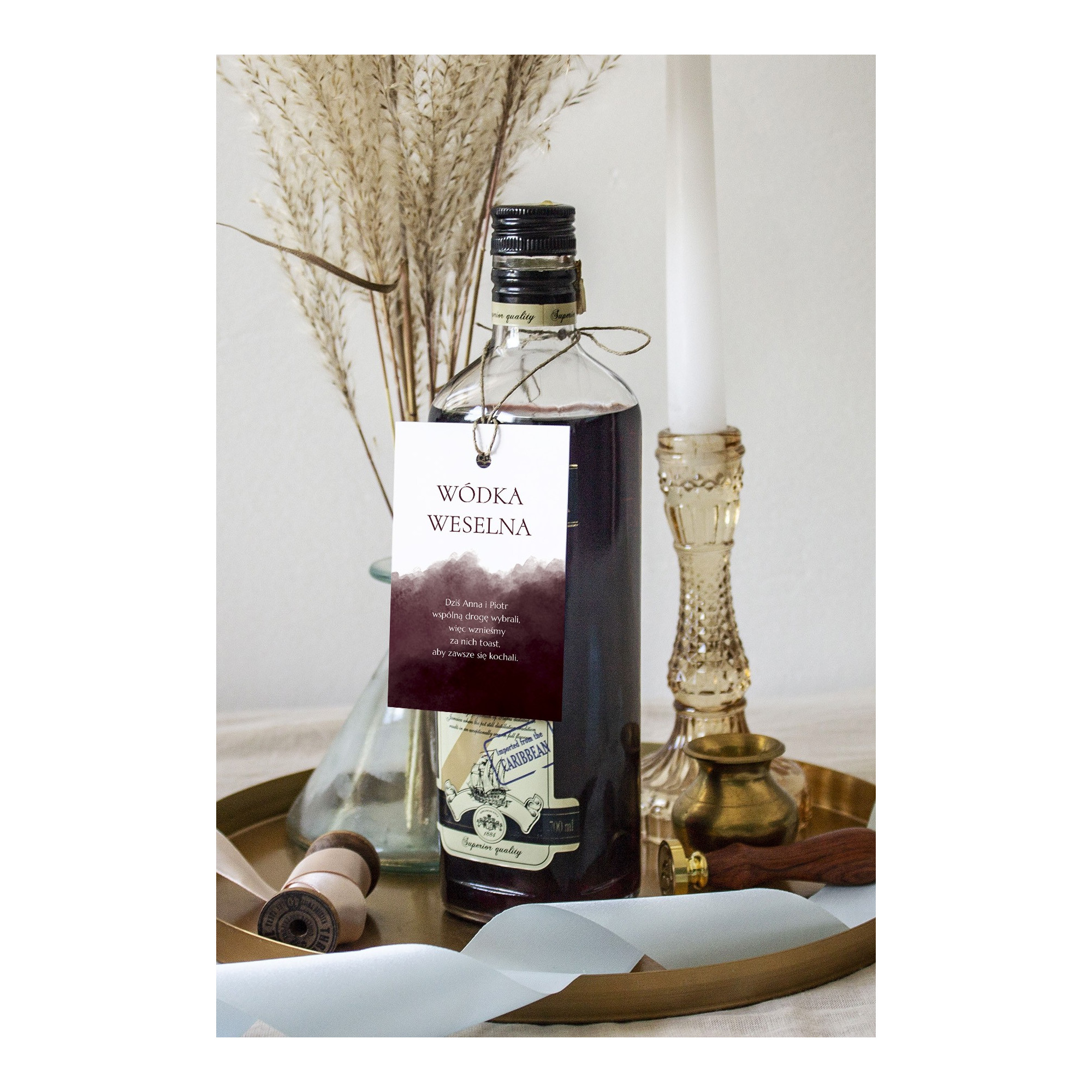 Zawieszka na butelkę Burgundy