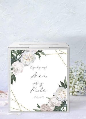 Pudełko na koperty White Peony