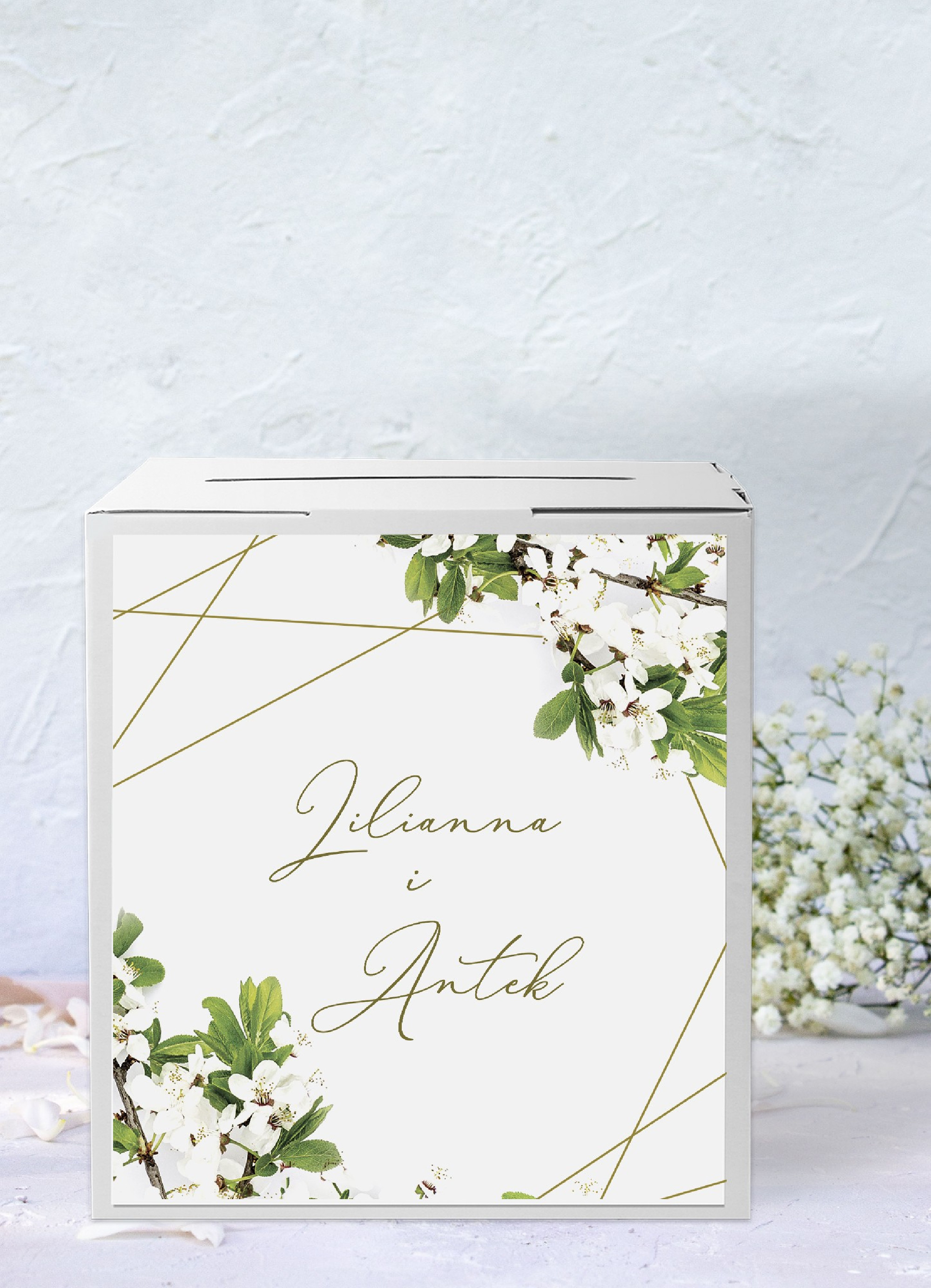 Pudełko na koperty White Blossom