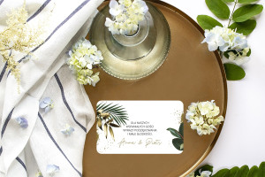 Naklejki na ciasto weselne 8szt Tropical Luxury