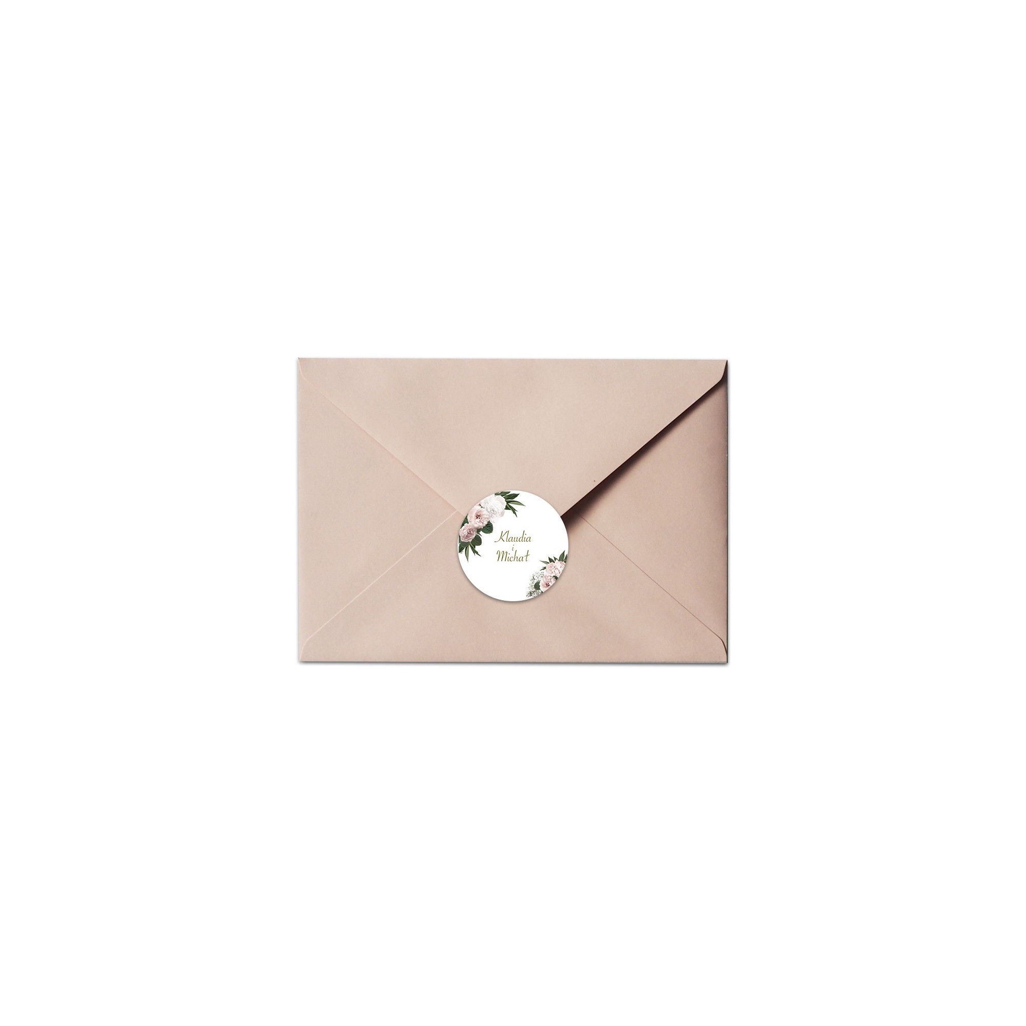 Naklejka / zaklejka na kopertę 24szt Floral Heart