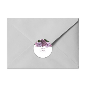 Naklejka / zaklejka na kopertę 24szt Violet Boho