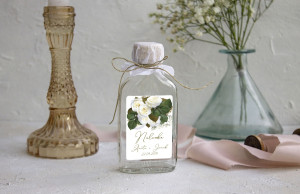 Naklejka na nalewkę, etykieta na butelkę Elegant Rose
