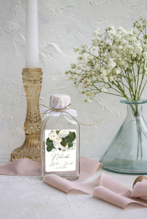 Naklejka na nalewkę, etykieta na butelkę Elegant Rose