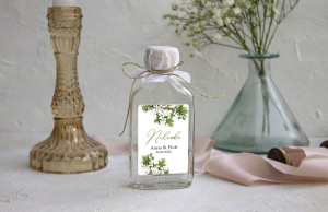 Naklejka na nalewkę, etykieta na butelkę White Blossom