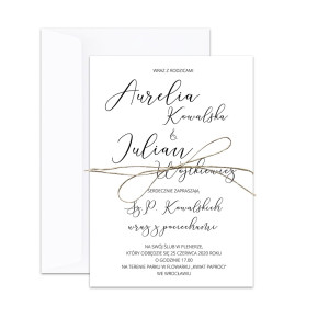 Zawiadomienie o ślubie Romantic Caligraphy