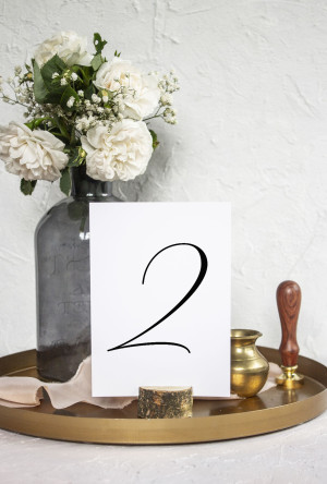 Numer na stół Romantic Caligraphy