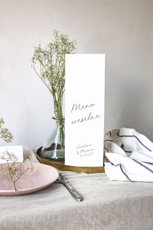Menu weselne składane wolnostojące Eternity Line