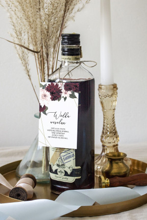 Zawieszka na butelkę Rustic Burgundy