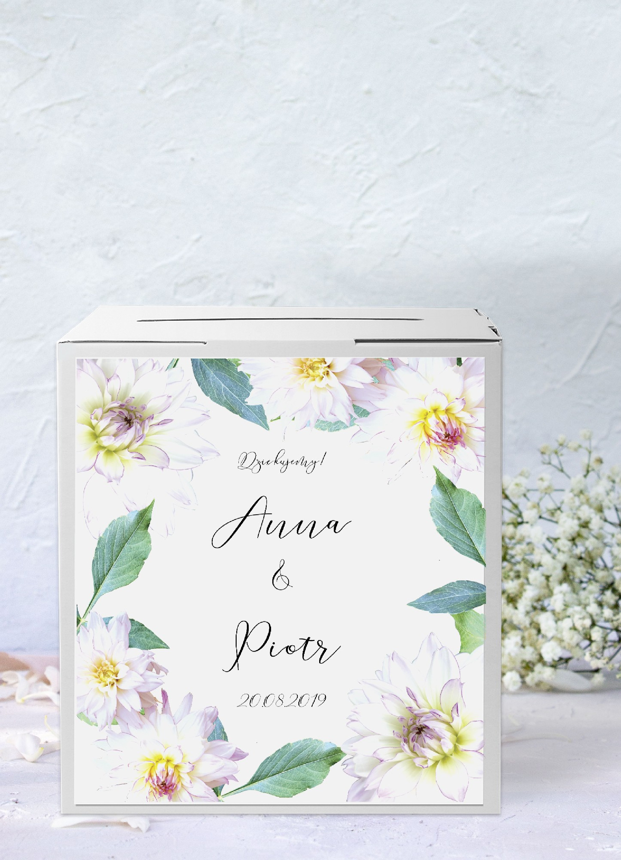 Pudełko na koperty Pastel Dalia