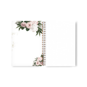 NOTATNIK ślubny z personalizacją Floral Heart
