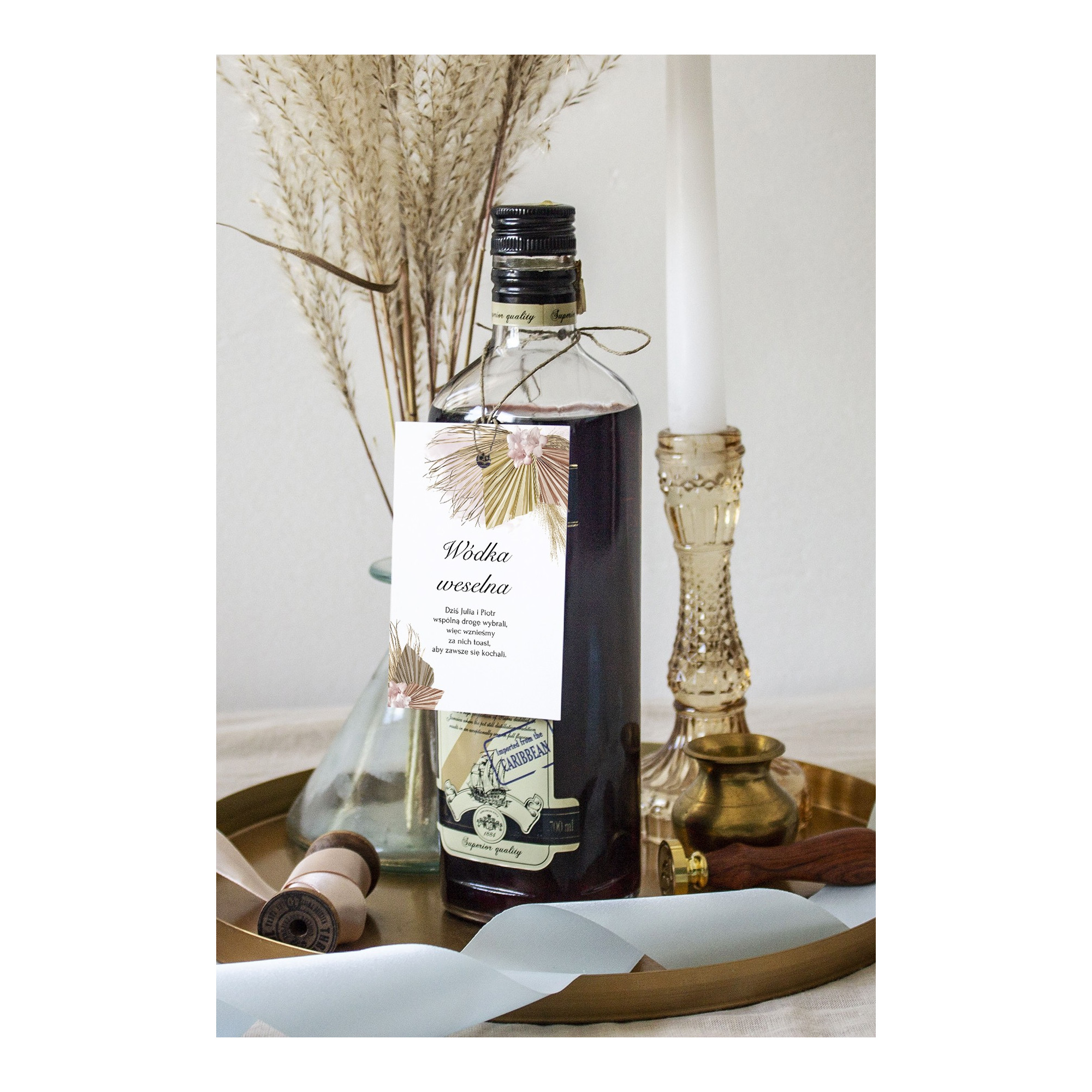 Zawieszka na butelkę Bohemian Pampas