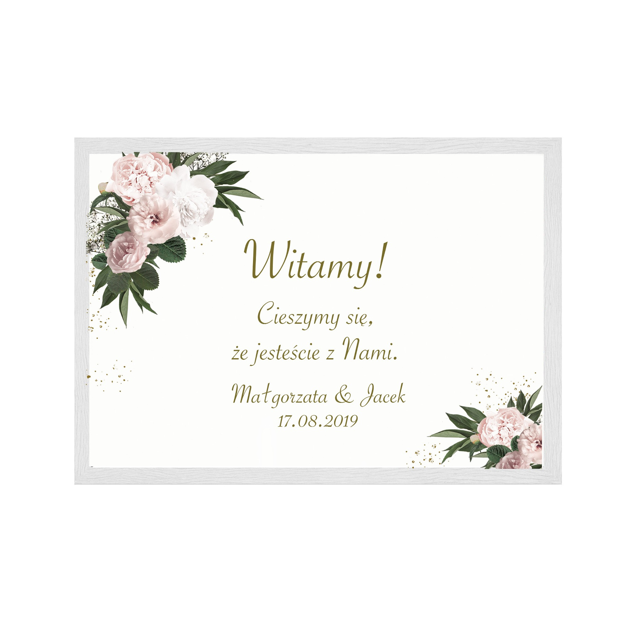 Plakat powitalny Floral Heart 50x70cm lub 70x100cm