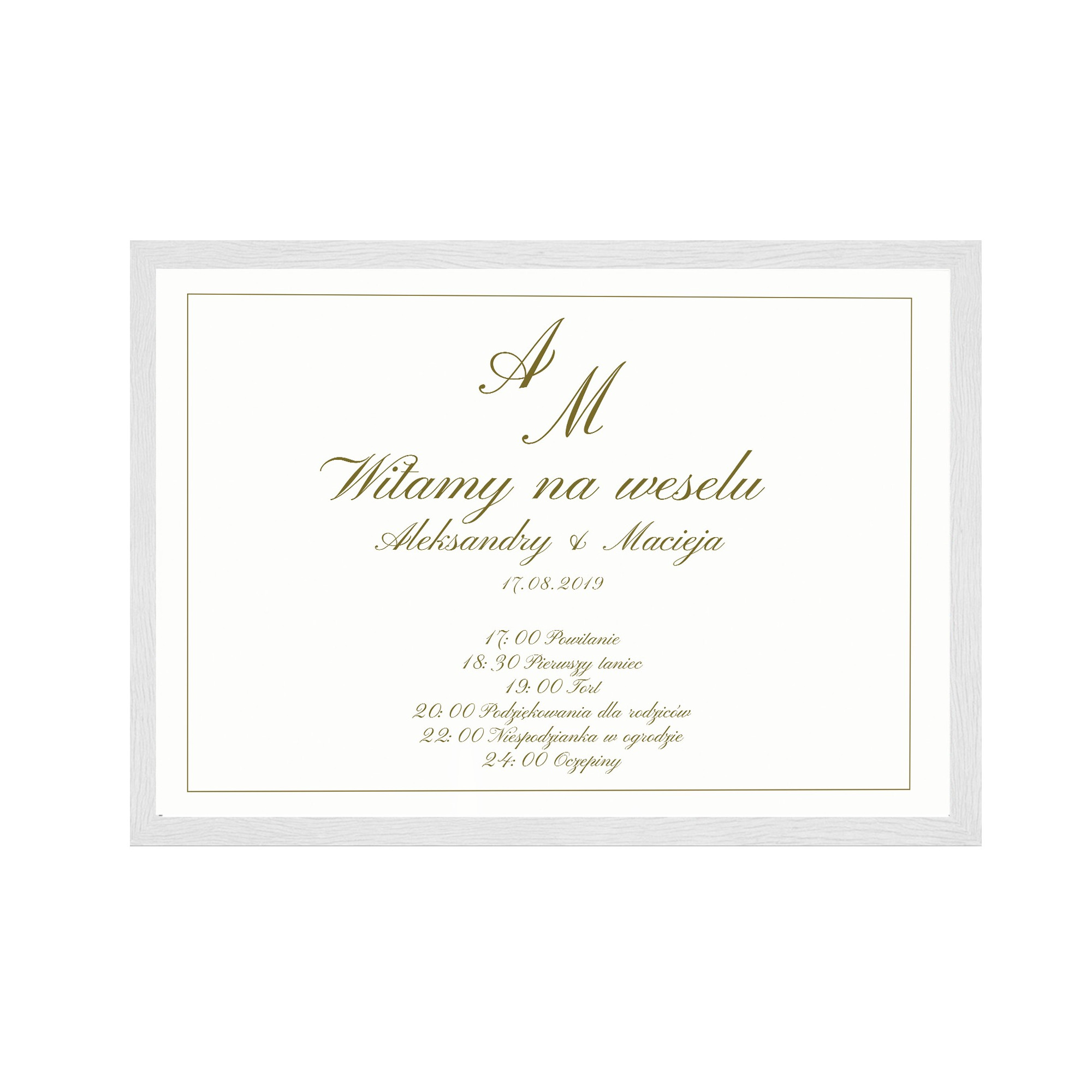 Plakat powitalny Royal Love 50x70cm lub 70x100cm