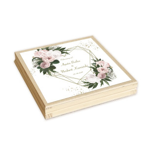 Zaproszenie ślubne W PUDEŁKU dla Rodziców Floral Heart