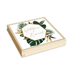 Zaproszenie ślubne W PUDEŁKU dla Rodziców Tropical Luxury