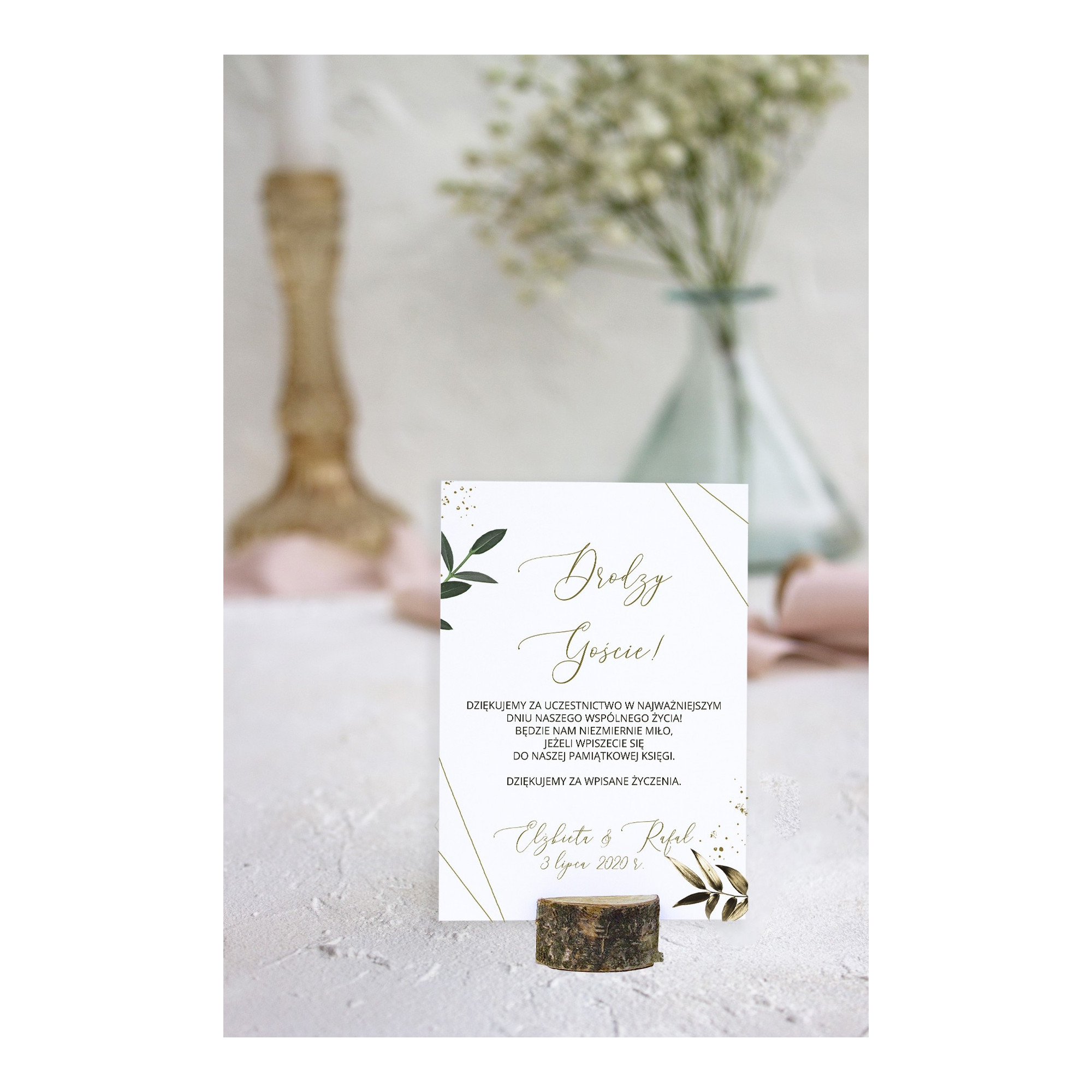 Instrukcja do Księgi Gości Gold Lush