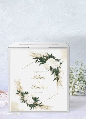 Pudełko na koperty Greenery Boho