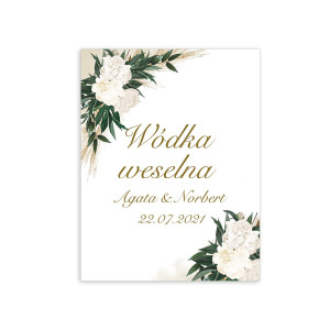 Naklejki na alkohol 9,5 x 12,5 cm Greenery Boho