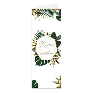 Menu weselne składane wolnostojące Tropical Luxury