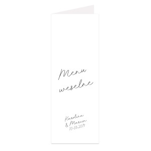 Menu weselne składane wolnostojące Eternity Line
