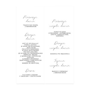 Menu weselne składane wolnostojące Eternity Line