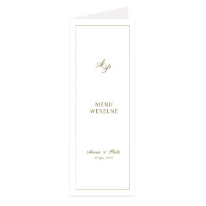 Menu weselne składane wolnostojące Royal Love