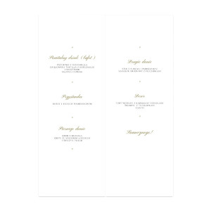 Menu weselne składane wolnostojące Royal Love