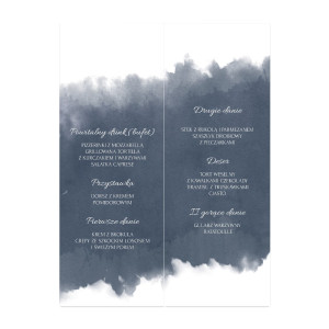 Menu weselne składane wolnostojące Głębia Oceanu