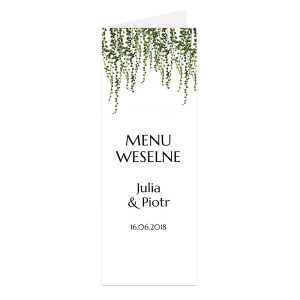 Menu weselne składane wolnostojące Starzec