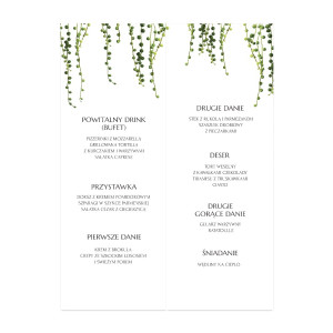 Menu weselne składane wolnostojące Starzec