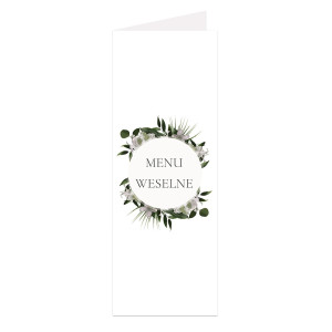 Menu weselne składane wolnostojące Natura