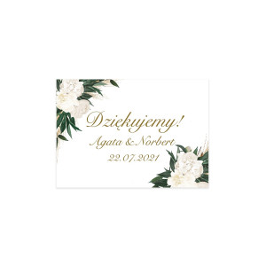 Zawieszka Bilecik na Podziękowania Greenery Boho