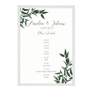 Plakat Plan Wesela Green Lush 50x70cm lub 70x100cm