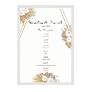 Plakat Plan Wesela Pampas Love 50x70cm lub 70x100cm