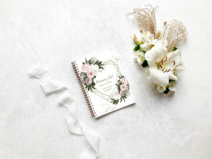 NOTATNIK ślubny z personalizacją Floral Heart
