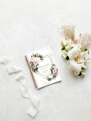 NOTATNIK ślubny z personalizacją Floral Heart