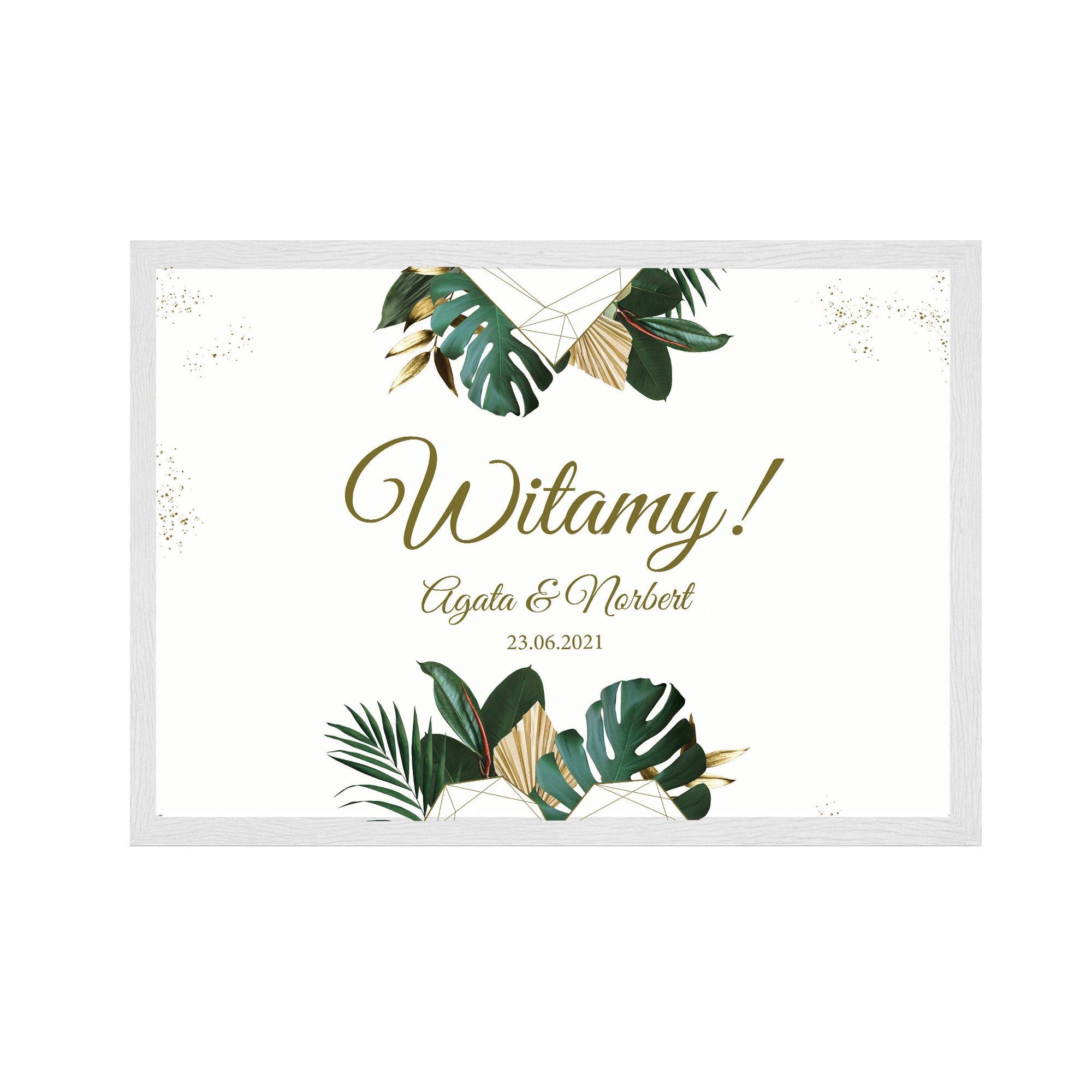 Plakat powitalny Tropical Heart 50x70cm lub 70x100cm