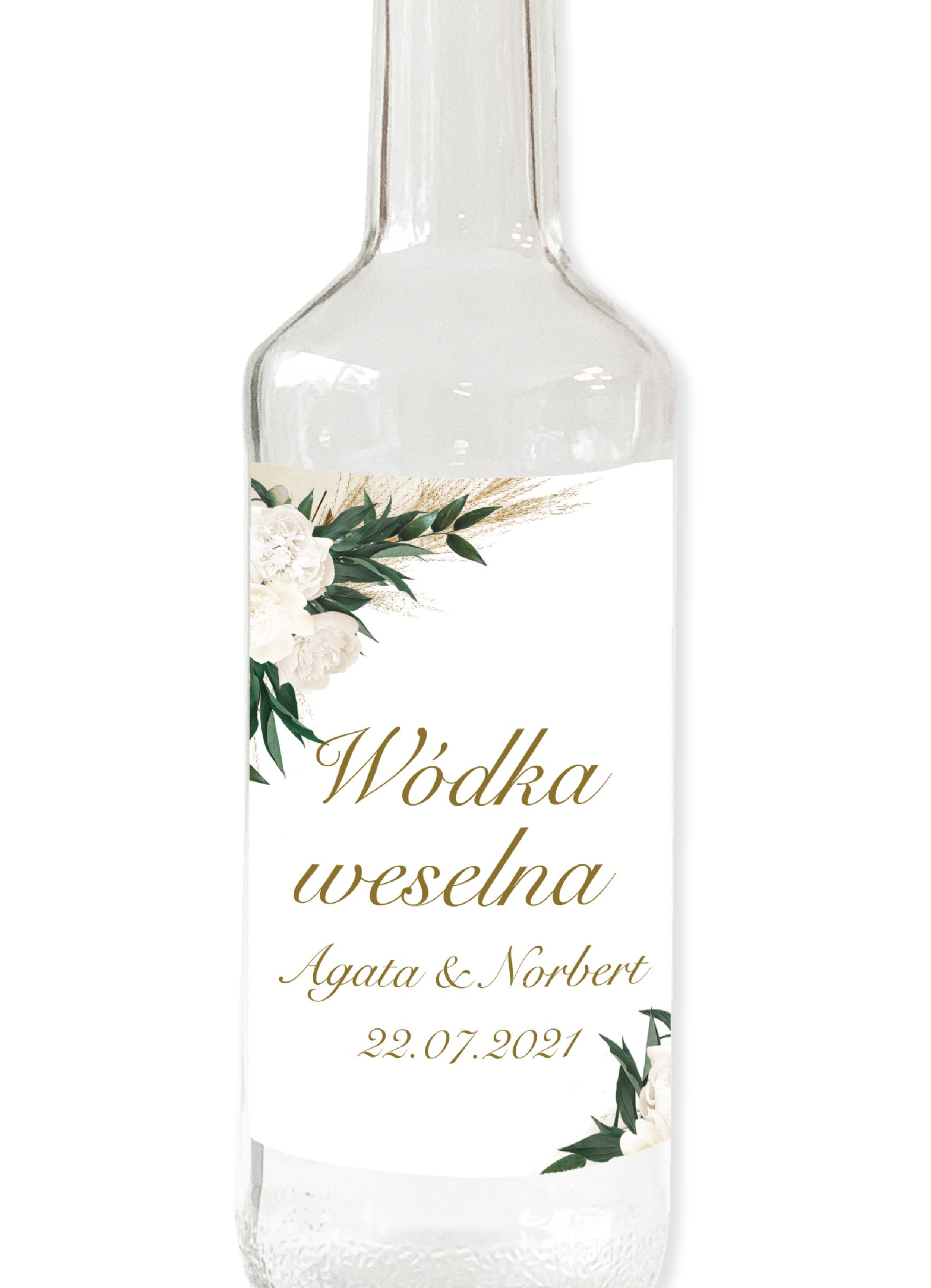 Naklejki na alkohol 9,5 x 12,5 cm Greenery Boho