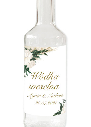 Naklejki na alkohol 9,5 x 12,5 cm Greenery Boho