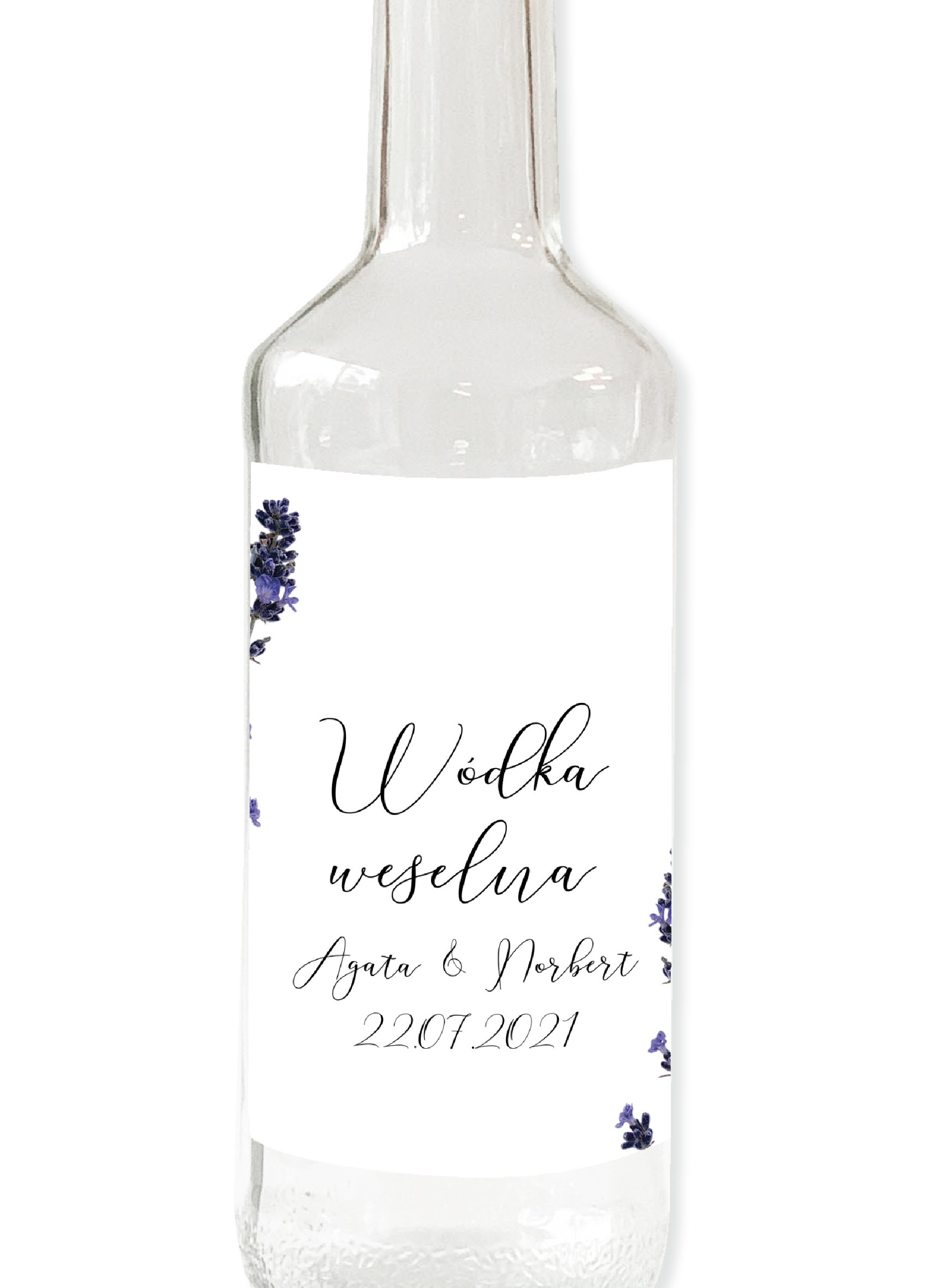 Naklejki na alkohol 9,5 x 12,5 cm Pole Lawendy