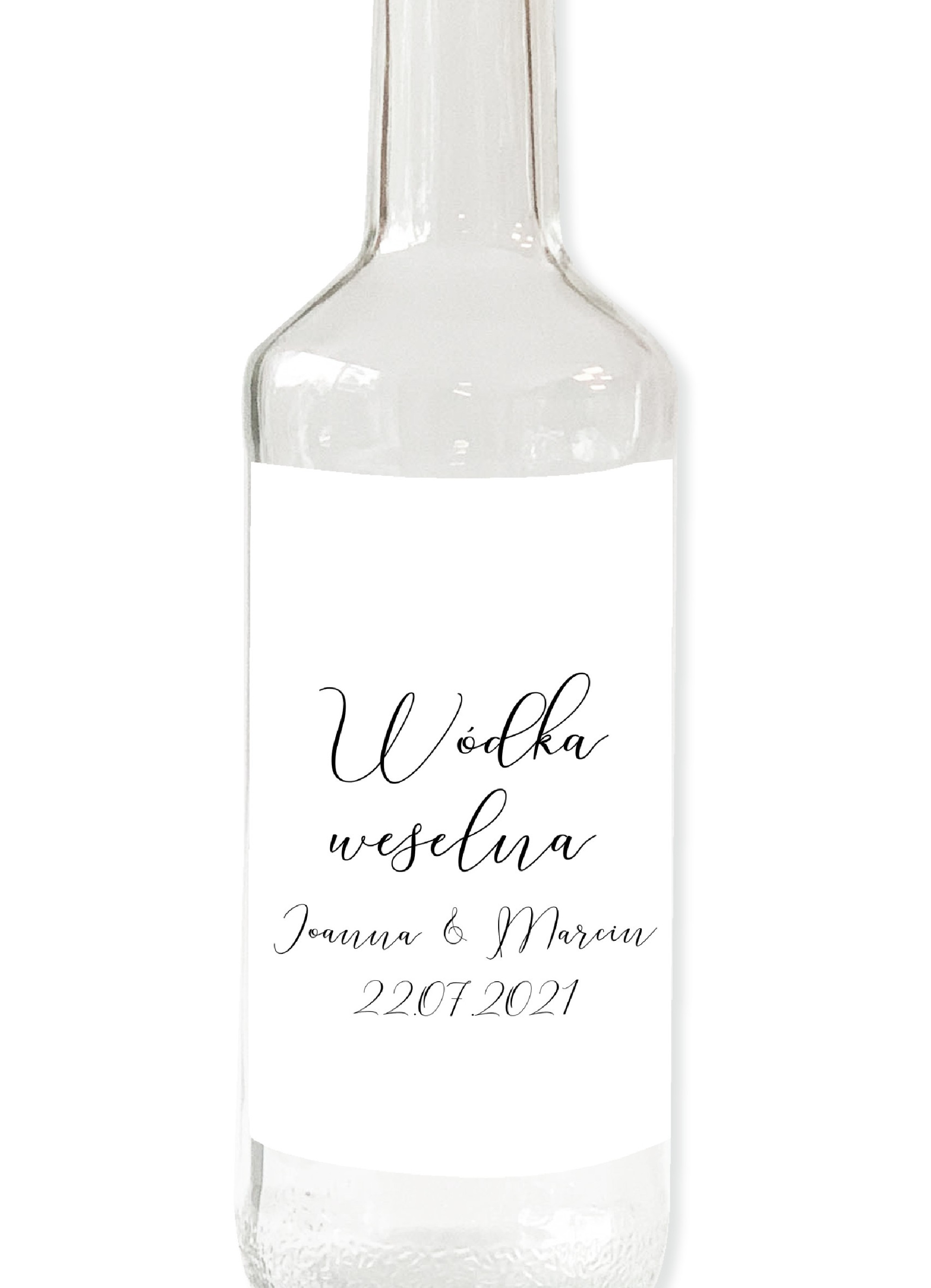 Naklejki na alkohol 9,5 x 12,5 cm Romantic Caligraphy