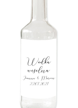 Naklejki na alkohol 9,5 x 12,5 cm Romantic Caligraphy