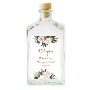 Naklejki na nalewki duże 8szt Floral Heart